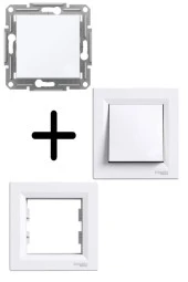 Schneider Asfora Beyaz Anahtar 10 Adet - Çerçeveli thumbnail 2