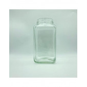 3000 cc Kırmızı Metal Kapaklı Köşeli Cam Kavanoz - 2