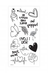 Smile Geçici Dövme,Geçici Tattoo ,Vücut Dövme,Kol Bilek Dövme,Boyun Dövme,Sırt Dövme - 2