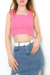 Askılı Crop Bluz Fuşya - 10812.1567. - 1