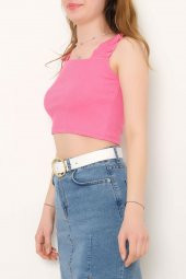 Askılı Crop Bluz Fuşya - 10812.1567. - 3