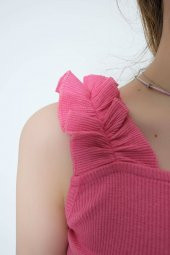 Askılı Crop Bluz Fuşya - 10812.1567. - 4