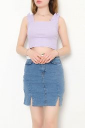 Askılı Crop Bluz Lila - 10812.1567. - 1