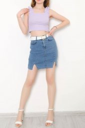 Askılı Crop Bluz Lila - 10812.1567. - 5