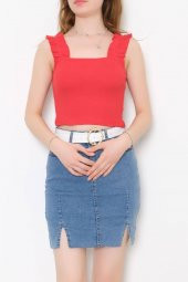 Askılı Crop Bluz Kırmızı - 10812.1567. - 1