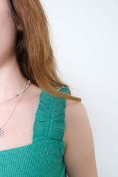 Askılı Crop Bluz Yeşil - 10812.1567. - 4