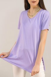 Penye Tunik Tişört Lila - 1062.275. - 1