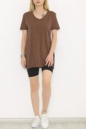 Penye Tunik Tişört Kahve - 1062.275. - 2