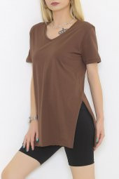 Penye Tunik Tişört Kahve - 1062.275. - 3
