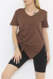 Penye Tunik Tişört Kahve - 1062.275. - 4