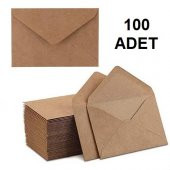 100 Adet Kraft Renkli Küçük Zarf 7x9 - 2