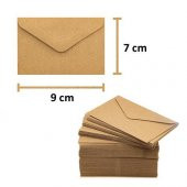 50 Adet Kraft Renkli Küçük Zarf 7x9 - 4