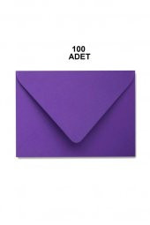 100 Adet Mor Renkli Küçük Zarf 7x9 - 1