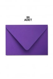 50 Adet Mor Renkli Küçük Zarf 7x9 - 1