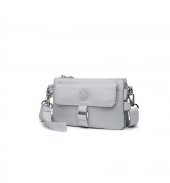 Askılı Kadın Çantası Krinkıl Kumaş Smart Bags 1147 Açık Gri - 3
