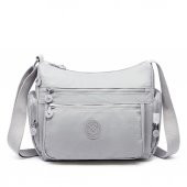 Smart Bags Kadın Postacı Çantası Krinkıl Kumaş 1115 A.Gri - 1