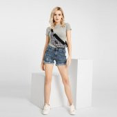 Dama Desenli Unisex Bel Çantası Smart Bags 3030 Sarı - 4