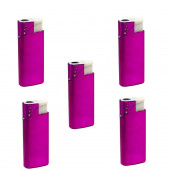 Çakmak 1975 Metal Mor Çakmak Rüzgarda Sönmeyen Çakmak 5'Li - 1