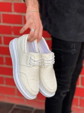 KB-042 Bağcıklı Beyaz Günlük Erkek Ayakkabı thumbnail 3