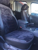 VW Amarok Orta Kumaş Siyah Kadife- Kenarlar Maldive Deri - 1