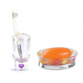 ZBOSP-C87 LİLA DİŞFIRCALIK VE SABUNLUK 2 Lİ BANYO SETİ thumbnail 2