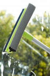 Pratik Teleskopik Sapli Süngerli Çekçekli Kolay Cam Silme Aleti - 2