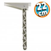 Yemek Sofra Ayağı Plastik Katlanır Yer Sofrası Sini Altı Katlanabilir 22 cm Beyaz - 1