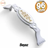Palmira Mobilya Mutfak Dolabı Çekmece Dolap Kapak Kulpu Kulbu Beyaz (96 MM-9.6 CM) Metal Kulpları - 1