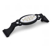 Palmira (96 MM -9.6 CM) Siyah Metal Mobilya Mutfak Dolabı Çekmece Dolap Kapak Kulpu Kulbu Kulpları - 4
