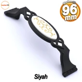 Palmira (96 MM -9.6 CM) Siyah Metal Mobilya Mutfak Dolabı Çekmece Dolap Kapak Kulpu Kulbu Kulpları - 1