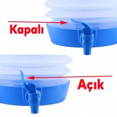 Su Sebili Katlanabilir Termos Çeşmeli Körüklü 5.5 Litre Piknik Kamp Su Ayran Meşrubat İçecek Bidonu - 6