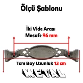 Palmira Mobilya Mutfak Dolabı Çekmece Dolap Kapak Kulpu Kulpları Kulbu Krom Renk 96 Mm Metal Kulp - 4