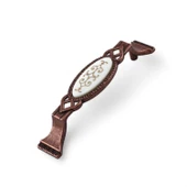 Palmira (96 mm - 9.6 cm) Eskitme Antik Bakır Metal Mobilya Mutfak Dolabı Dolap Kulpu Kulbu Kulpları thumbnail 3