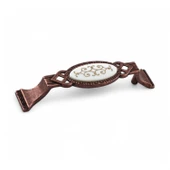 Palmira (96 mm - 9.6 cm) Eskitme Antik Bakır Metal Mobilya Mutfak Dolabı Dolap Kulpu Kulbu Kulpları thumbnail 4