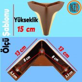 Mobilya Kanepe Yatak Sehpa TV Ünitesi Baza Koltuk Ayağı Kahverengi Renk 15 cm Ayak - 3