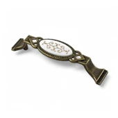Palmira (96 mm - 9.6 cm) Eskitme Antik Sarı Metal Mobilya Mutfak Çekmece Dolap Kulpu Kulbu Kulpları - 4