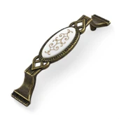 Palmira (96 mm - 9.6 cm) Eskitme Antik Sarı Metal Mobilya Mutfak Çekmece Dolap Kulpu Kulbu Kulpları - 3