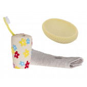 ZBOSP-C121 DİŞ FIRÇALIK VE SABUNLUK 2 Lİ SETRENKLİ ÇİÇEK thumbnail 1