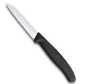 Victorinox Soyma Bıçağı 8cm Düz Ağızlı Siyah - 1