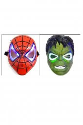 Hulk Ve Örümcek Adam Işıklı Maske 2li Set - 1