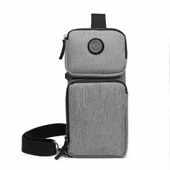 Kırçıllı Gri Kumaş Kadın Bodybag Çantası Smart Bags 3097 - 11