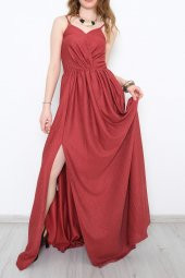 Simli Elbise Bordo - 58863.1592. - 2