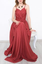 Simli Elbise Bordo - 58863.1592. - 4
