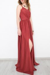 Simli Elbise Bordo - 58863.1592. - 5