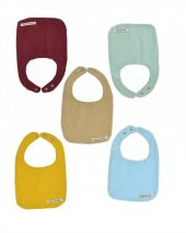 5li Sıvı Geçirmez Çift Kat Müslin Mama ve Salya Önlüğü, 100 Pamuk Alezli - 1