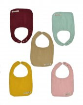 5li Sıvı Geçirmez Çift Kat Müslin Mama ve Salya Önlüğü, 100 Pamuk Alezli - 2