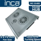 Inca INC-354BX Aluminyum Özel Dizayn Sessiz USB HUB 7'-17"Notebook Soğutucu thumbnail 1