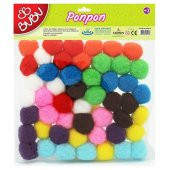 Bu-Bu Pon Pon 3 CM 50 Lİ Karma Bu-Bu00110 - 1