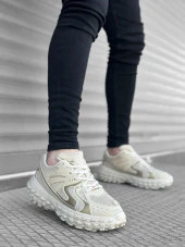 BA0592 Tarz Sneakers Ithal Krem Fileli Rahat Taban Spor Ayakkabısı thumbnail 3