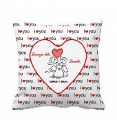 Kişiye Özel Baskılı I Love You Kalp Desen Yastık 37 cm - 4